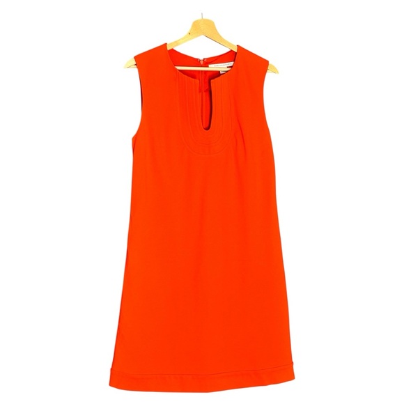 Diane Von Furstenberg Orange Shift Dress | Size 10 - Picture 5 of 10